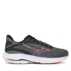 Buty do biegania Mizuno. Szare obuwie sportowe damskie Mizuno, bez wzorów, do biegania, mizuno wave. Za 339.99 zł.