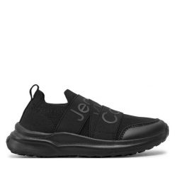 Sneakersy Calvin Klein. Czarne trampki i tenisówki chłopięce Calvin Klein, bez wzorów, bez zapięcia. Za 289.99 zł.