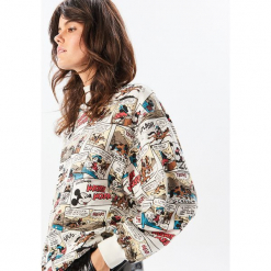 Bluza z Myszką Miki - Wielobarwn. Szare bluzy damskie Reserved. Za 89.99 zł.