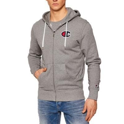 Bluza trekking męska. Szare bluzy męskie Champion, m, z aplikacjami, z bawełny, z kapturem. Za 298.05 zł.