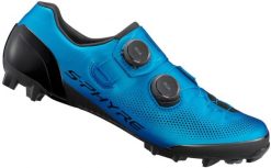 Rower szosowy - buty kolarskie SH-XC903 S-PHYRE, niebieskie. Niebieskie eleganckie półbuty Shimano, z gumy, eleganckie, bez zapięcia. Za 1,701.35 zł.
