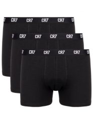 Cristiano Ronaldo CR7 Komplet bokserek Basic Trunk 3-Pack 8100-49-900 Czarny. Czarne bokserki męskie Cristiano Ronaldo CR7, l, bez wzorów, z bawełny. Za 95.99 zł.