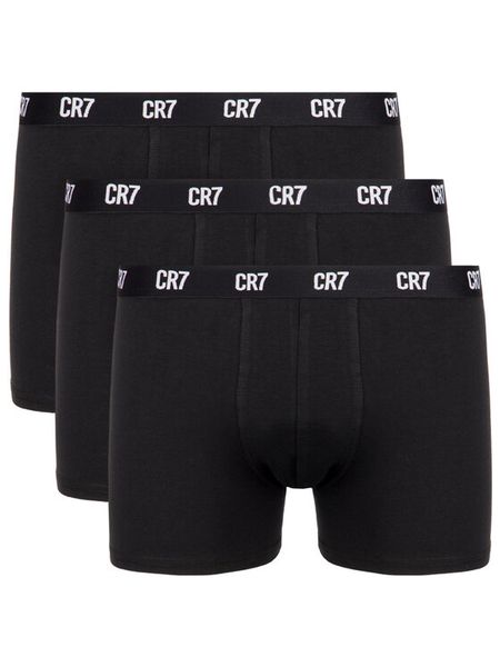 Cristiano Ronaldo CR7 Komplet bokserek Basic Trunk 3-Pack 8100-49-900 Czarny. Czarne bokserki męskie Cristiano Ronaldo CR7, m, bez wzorów, z bawełny. Za 113.99 zł.