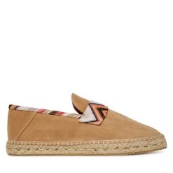 Espadryle M Missoni. Brązowe espadryle damskie M Missoni, bez wzorów, bez obcasa, bez zapięcia. Za 1,349.00 zł.