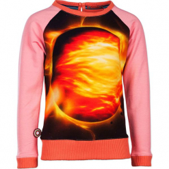 Bluza "Heatwave" w kolorze jasnoróżowo-pomarańczowym ze wzorem. Brązowe bluzy dla dziewczynek 4FunkyFlavours Kids, z nadrukiem. W wyprzedaży za 102.95 zł.