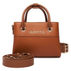 Torebka Valentino. Brązowe torebki do ręki damskie Valentino, bez wzorów, klasyczne, bez dodatków. Za 659.99 zł.