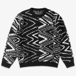 Volcom Sweter Zagner Czarny. Czarne swetry przez głowę męskie Volcom, bez wzorów, bez kołnierzyka. Za 380.66 zł.