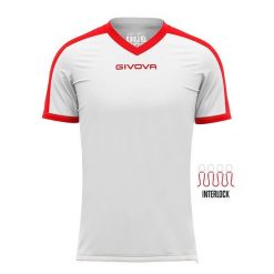 Koszulka piłkarska dla dorosłych Givova Revolution Interlock. Białe koszulki sportowe męskie Givova, s, bez wzorów, bez kołnierzyka, bez ramiączek, do piłki nożnej. Za 159.99 zł.