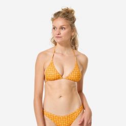 Góra kostiumu kąpielowego damska Decathlon Mae Keyshot. Brązowe bikini damskie Decathlon, l, bez wzorów. Za 39.99 zł.