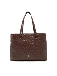 Aigner Torebka 137074 Brązowy. Brązowe torebki do ręki damskie Aigner, bez wzorów, ze skóry, bez dodatków. Za 2,179.00 zł.