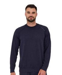 Bluza męska wełniana Brubeck OUTDOOR MERINO. Niebieskie bluzy męskie Brubeck, m, bez wzorów, z dzianiny, bez kaptura. Za 249.00 zł.
