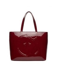 Eva Minge Torebka EO-ALISON-LDA8224-1 Bordowy. Czerwone torebki do ręki damskie Eva Minge, bez wzorów, z materiału, bez dodatków. Za 239.99 zł.
