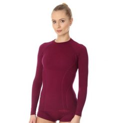 Koszulka wełniana z długim rękawem damska Brubeck ACTIVE WOOL. Fioletowe t-shirty damskie Brubeck, m, bez wzorów, z elastanu, bez kołnierzyka. Za 206.99 zł.