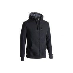 Bluza na zamek z kapturem Gym & Pilates 900 męska. Czarne bluzy męskie DOMYOS. Za 79.99 zł.