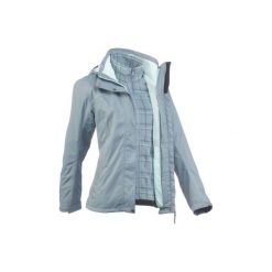 Kurtka trekkingowa RainWarm 100 3w1 damska. Szare kurtki damskie QUECHUA. W wyprzedaży za 119.99 zł.