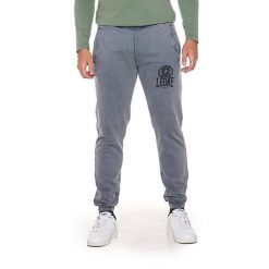 Spodnie dresowe z bawełna z kieszenie na co dzień. Szare buty sportowe męskie LEONE 1947 APPAREL, bez wzorów, z bawełny, na fitness i siłownię. W wyprzedaży za 164.19 zł.