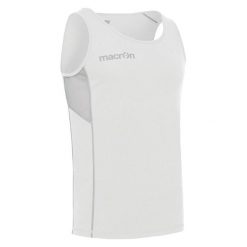 Tank top Macron Nargis. Białe koszulki sportowe męskie Macron, bez wzorów, bez kołnierzyka, bez ramiączek, do biegania. Za 184.50 zł.