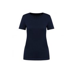Damska koszulka z suprima z okrągłym dekoltem Kariban Premium. Niebieskie t-shirty damskie KARIBAN, m, bez wzorów, z bawełny, bez kołnierzyka. Za 108.00 zł.