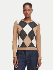 Marella Sweter Carabo 2625366131 Brązowy jasny Regular Fit. Brązowe swetry damskie Marella, m, bez wzorów, z wiskozy, bez kołnierzyka, bez ramiączek, bez kaptura. Za 609.99 zł.