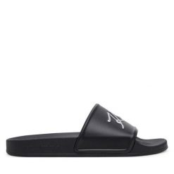 Klapki KARL LAGERFELD. Czarne klapki damskie KARL LAGERFELD, bez wzorów, bez obcasa. Za 399.99 zł.