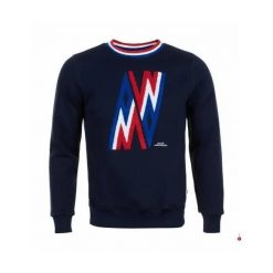 Bluza z dekoltem Peak Mountain Contamine. Niebieskie bluzy męskie Peak Mountain, na jesień, xl, bez wzorów, bez kaptura. Za 158.00 zł.
