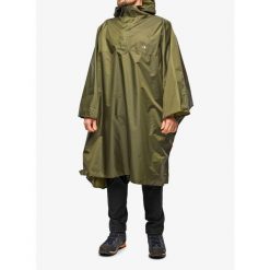 Turystyczna peleryna przeciwdeszczowa Tatonka Cape. Zielone kurtki męskie Tatonka, m, bez wzorów, bez kaptura. Za 368.49 zł.