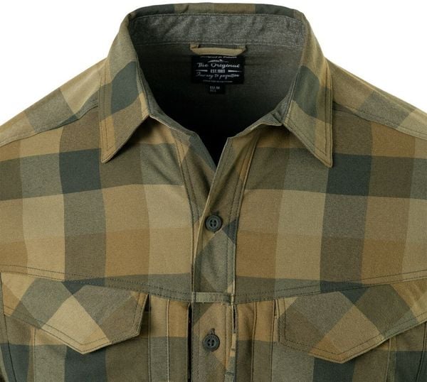 Helikon-Tex Koszula Defender Mk2 - Evening Pumpkin Plaid. Pomarańczowe koszule męskie HELIKON-TEX, m, bez wzorów, bez kołnierzyka, bez ramiączek. Za 236.28 zł.