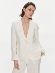 Weekend Max Mara Marynarka Nalut 2415041032 Biały Regular Fit. Białe żakiety damskie Weekend Max Mara, bez wzorów, ze lnu. Za 1,709.00 zł.