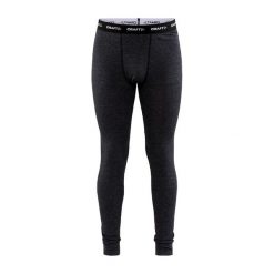 Legginsy z wełny merynosów Craft Core. Czarne legginsy sportowe męskie Craft, m, bez wzorów, z materiału, do biegania. Za 226.50 zł.