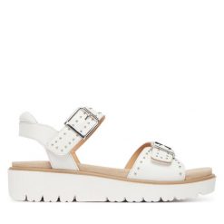 Sandały Ara. Białe sandały damskie Ara, bez wzorów, bez obcasa, na płaskiej podeszwie, bez zapięcia. Za 429.99 zł.