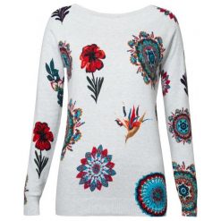 Desigual Sweter Damski Jers Bantry Xl Biały. Swetry damskie marki Desigual. W wyprzedaży za 259.00 zł.