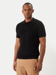 KARL LAGERFELD Polo 655009 562301 Czarny Regular Fit. Czarne koszulki polo męskie KARL LAGERFELD, m, bez wzorów, z bawełny, bez ramiączek. Za 669.99 zł.