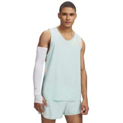 Koszulka Polo Bez Rękawów Męska Under Armour UA Velociti Elite Singlet. Niebieskie koszulki sportowe męskie Under Armour, m, bez wzorów, z materiału, bez kołnierzyka, bez ramiączek, do biegania. Za 305.85 zł.
