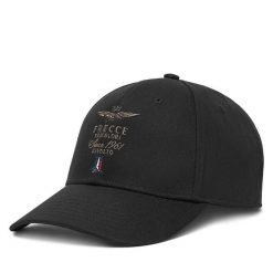 Czapka z daszkiem Aeronautica Militare. Czarne czapki i kapelusze męskie Aeronautica Militare, bez wzorów. Za 219.99 zł.