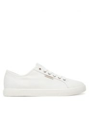Calvin Klein Jeans Tenisówki Ess Vulc Low Mg Cv YM0YM01301 Biały. Białe trampki męskie Calvin Klein Jeans, bez wzorów, z jeansu, bez zapięcia. Za 299.99 zł.