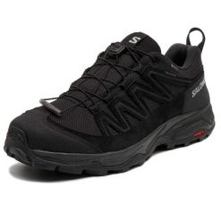 Buty do biegania męskie Salomon X Ward Leather Mid Gtx. Czarne trekkingi męskie Salomon, do biegania, gore-tex. Za 586.00 zł.