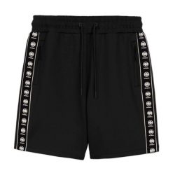Spodenki męskie Pitbull Track Shorts Powers. Czarne krótkie spodenki sportowe męskie PITBULL, m, bez wzorów, na fitness i siłownię. Za 159.99 zł.