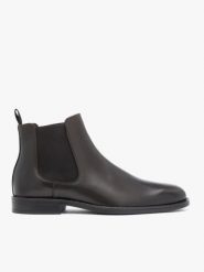 Brązowe skórzane sztyblety. Brązowe botki męskie Ryłko, bez wzorów, ze skóry, eleganckie, przed kolano, bez zapięcia. Za 599.99 zł.