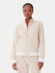 Guess Bluza V5BQ01 K1902 Brązowy Regular Fit. Brązowe bluzy damskie Guess, xxs, z aplikacjami, z syntetyku, bez kaptura. Za 319.99 zł.