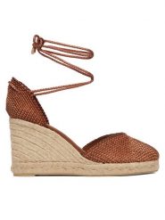 Castañer Espadryle Cora 026131-2000 Brązowy. Brązowe espadryle damskie Castañer, bez wzorów, z materiału, bez obcasa, bez zapięcia. Za 849.99 zł.