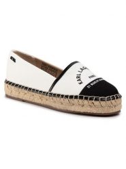KARL LAGERFELD Espadryle KL80108 Biały. Białe espadryle damskie KARL LAGERFELD, bez wzorów, z materiału, bez obcasa, bez zapięcia. Za 339.99 zł.