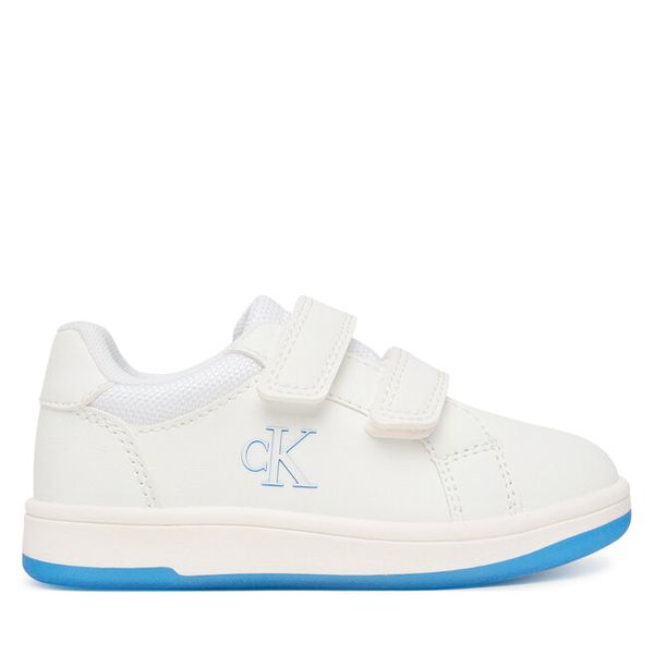 Sneakersy Calvin Klein. Białe trampki i tenisówki chłopięce Calvin Klein, bez wzorów, bez zapięcia. Za 272.99 zł.