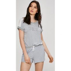 Dkny - Piżama. Szare piżamy damskie DKNY, z nadrukiem, z dzianiny. W wyprzedaży za 219.90 zł.