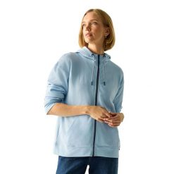 Damska Bluza Z Kapturem Bayletta Z Pełnym Zamkiem Błyskawicznym. Niebieskie bluzy damskie Regatta, l, bez wzorów, z dżerseju, z kapturem. Za 179.99 zł.