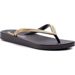 Japonki IPANEMA - Mesh III Fem 82526 Black/Gold 20576. Żółte klapki damskie Ipanema, bez wzorów, z meshu, bez obcasa, bez zapięcia. W wyprzedaży za 69.00 zł.