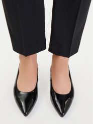 Lasocki Baleriny CEO-RST-ROSE-02P Czarny. Czarne baleriny damskie Lasocki, bez wzorów, z lakierowanej skóry, bez obcasa. Za 169.99 zł.