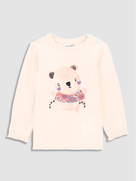 Coccodrillo Bluzka WC3143101SRN Écru Regular Fit. Bluzki dla dziewczynek COCCODRILLO, bez wzorów, z bawełny, bez ramiączek. Za 29.99 zł.