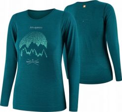 Brubeck LS1415W Koszulka damska z długim rękawem OUTDOOR WOOL PRO zielony M - GÓRY 13. Zielone t-shirty damskie Brubeck, m, bez wzorów, bez kołnierzyka. Za 346.74 zł.