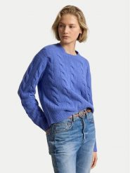 Polo Ralph Lauren Sweter 211A91216012 Niebieski Straight Fit. Niebieskie swetry damskie Polo Ralph Lauren, xxl, bez wzorów, z wełny, bez kołnierzyka, bez ramiączek, bez kaptura. Za 1,199.00 zł.