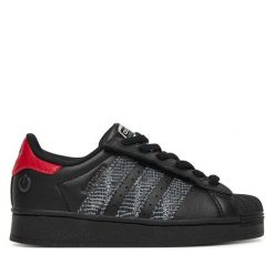 Sneakersy adidas. Czarne trampki i tenisówki chłopięce Adidas, bez wzorów, bez zapięcia. Za 349.99 zł.